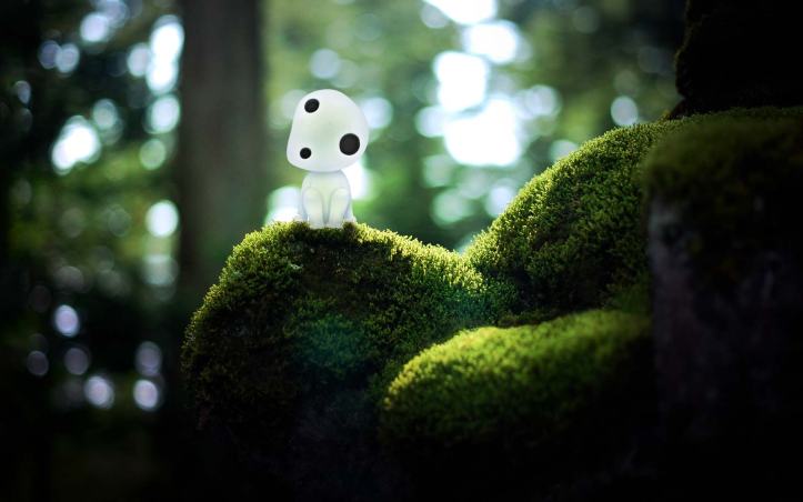 Бесы, черти и демоны: От и До Maelinhon  - kodama-tree-spirit-on-a-mossy-log.jpg