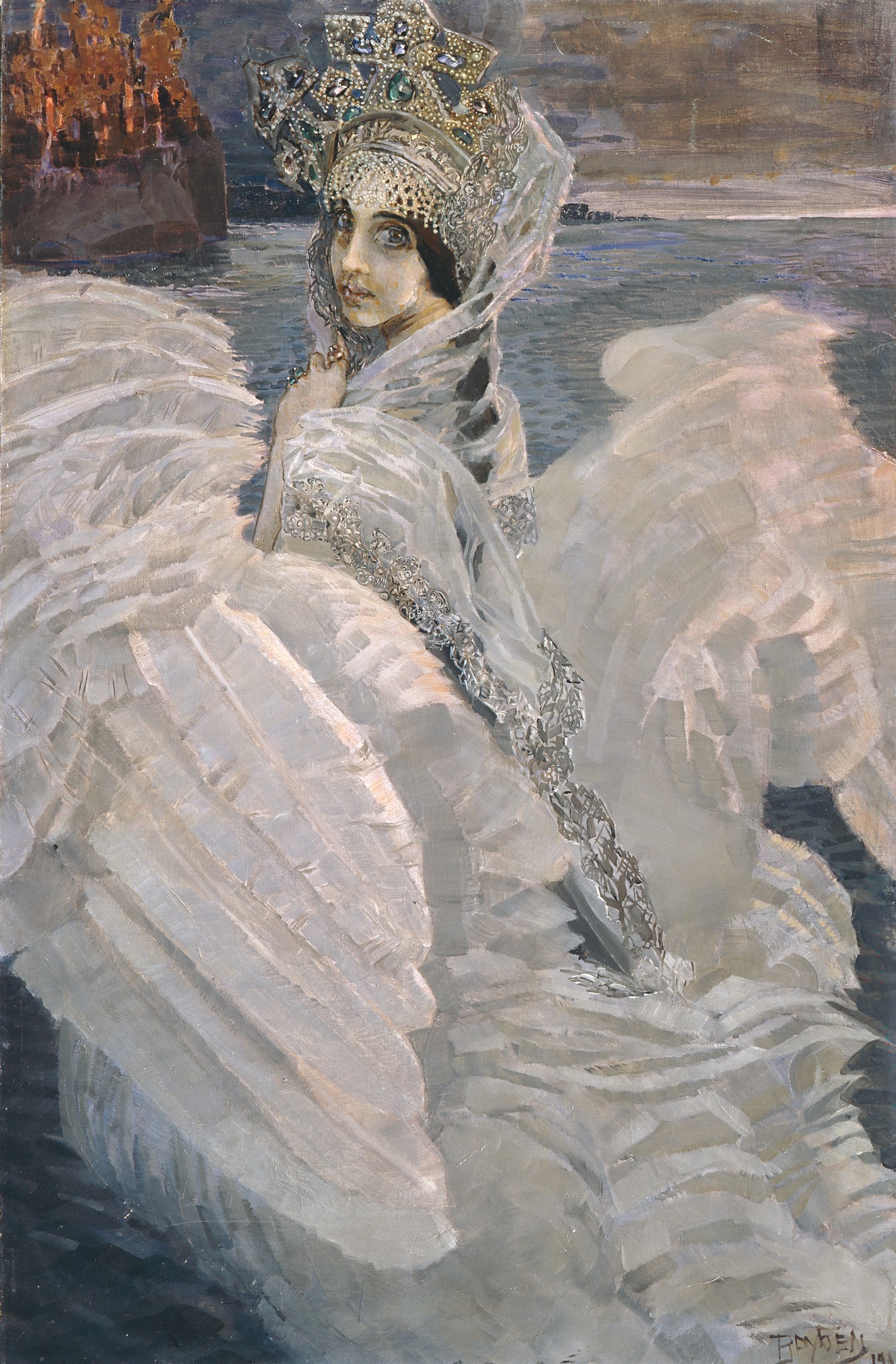 Символизм народных сказок - Tsarevna-Lebed_by_Mikhail_Vrubel_(brightened).jpg