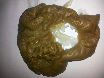 Голова. Отливка первая ( что за жуткая дырень? Подскажите, что означает?)