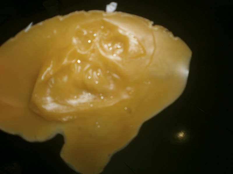 Первая отливка сверху так как в воде лежала